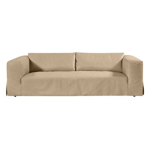 Pomona 3 Seater Sofa - Cappuccino Cream Leather - Pomona 3 Seater Sofa - Cappuccino Cream Leather - Eleganté