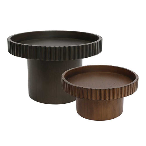 Blythe Footed Bowl - Large Dark Brown - Bowls, Vases, Vessels - Eleganté