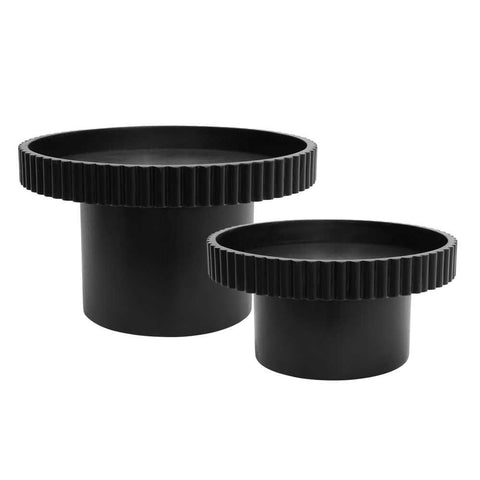 Blythe Footed Bowl - Large Black - Bowls, Vases, Vessels - Eleganté