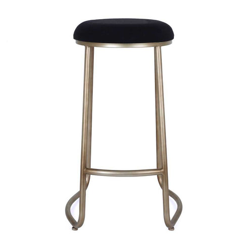 Annie Bar Stool - Black Linen - Kitchen and Bar Stools - Eleganté