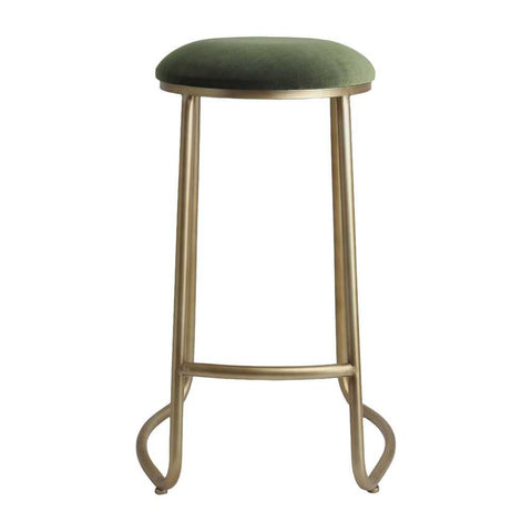 Annie Bar Stool - Moss Velvet - Kitchen and Bar Stools - Eleganté
