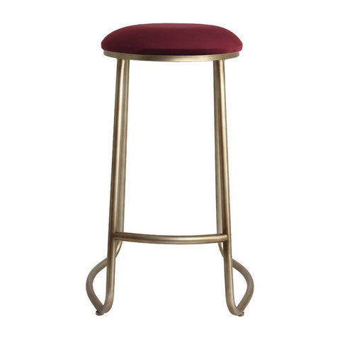 Annie Bar Stool - Mulberry Velvet - Kitchen and Bar Stools - Eleganté