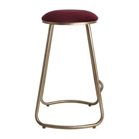 Annie Bar Stool - Mulberry Velvet - Kitchen and Bar Stools - Eleganté