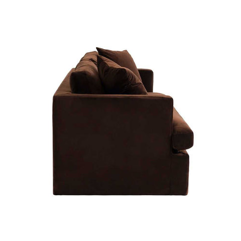 Birkshire 2 Seater Slip Cover Sofa - Dark Chocolate Velvet - Birkshire 2 Seater Slip Cover Sofa - Dark Chocolate Velvet - Eleganté