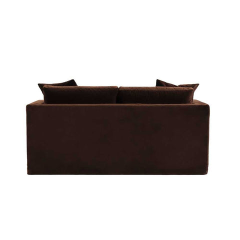Birkshire 2 Seater Slip Cover Sofa - Dark Chocolate Velvet - Birkshire 2 Seater Slip Cover Sofa - Dark Chocolate Velvet - Eleganté