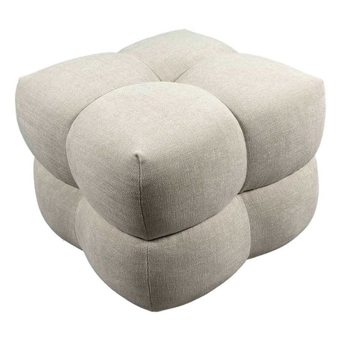 Lesina Stool - Natural Chenille - Ottomans and Stools - Eleganté