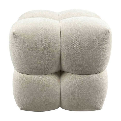 Lesina Stool - Natural Chenille - Ottomans and Stools - Eleganté