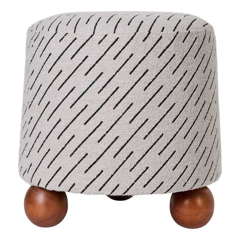 Orta Stool - Natural Jacquard - Ottomans and Stools - Eleganté