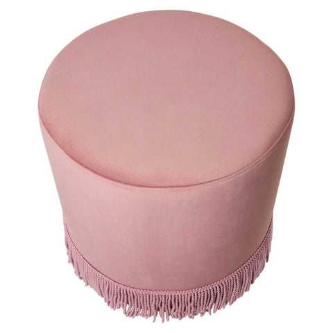 Nemi Stool - Soft Pink Velvet - Ottomans and Stools - Eleganté