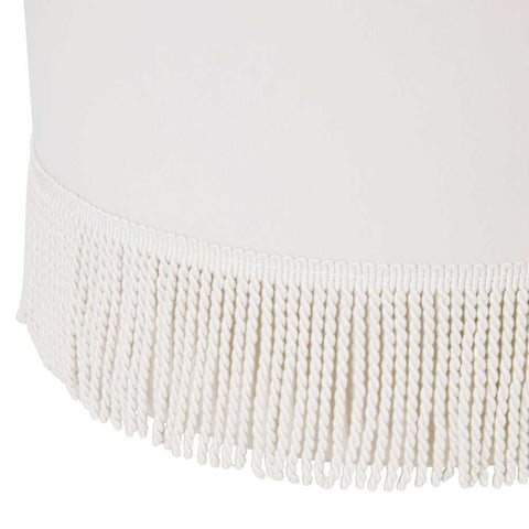 Nemi Stool - Ivory Velvet - Ottomans and Stools - Eleganté
