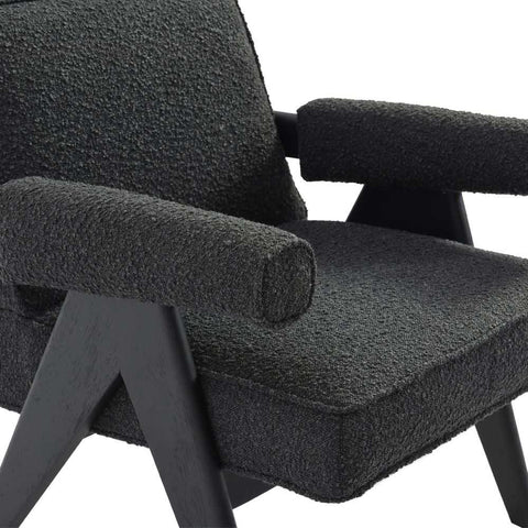Ambrose Arm Chair - Black Onyx Boucle - Occasional Chairs - Eleganté