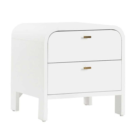 Chisholm Bedside Table - White - Bedside Tables - Eleganté