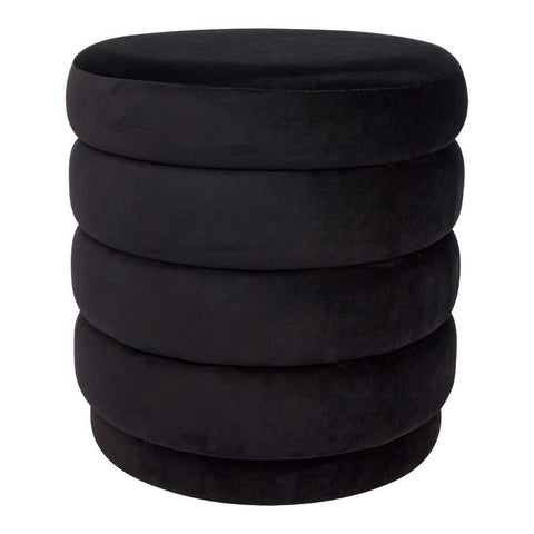 Demi Stool - Black Velvet - Ottomans and Stools - Eleganté