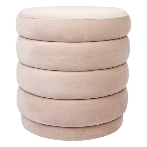 Demi Stool - Nude Velvet - Ottomans and Stools - Eleganté
