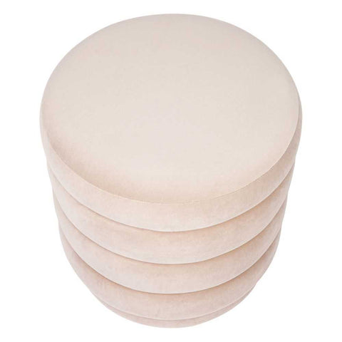 Demi Stool - Nude Velvet - Ottomans and Stools - Eleganté