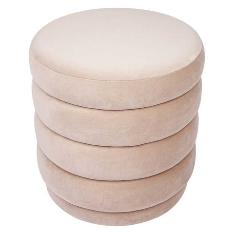 Demi Stool - Nude Velvet - Ottomans and Stools - Eleganté