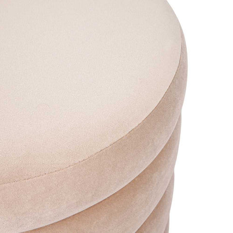 Demi Stool - Nude Velvet - Ottomans and Stools - Eleganté