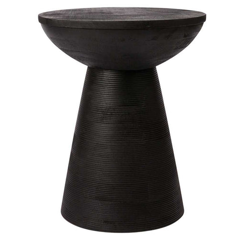 Cayman Mango Wood Side Table - Black - Side Tables - Eleganté