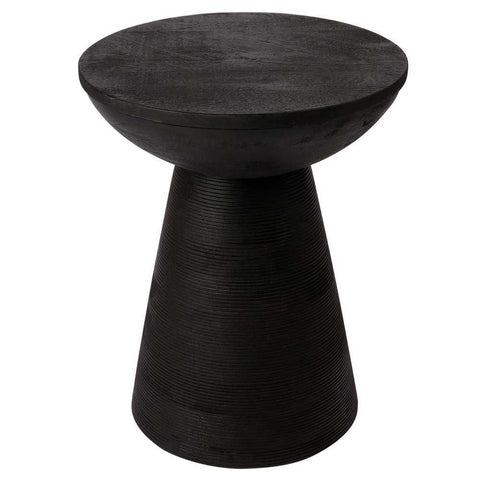 Cayman Mango Wood Side Table - Black - Side Tables - Eleganté
