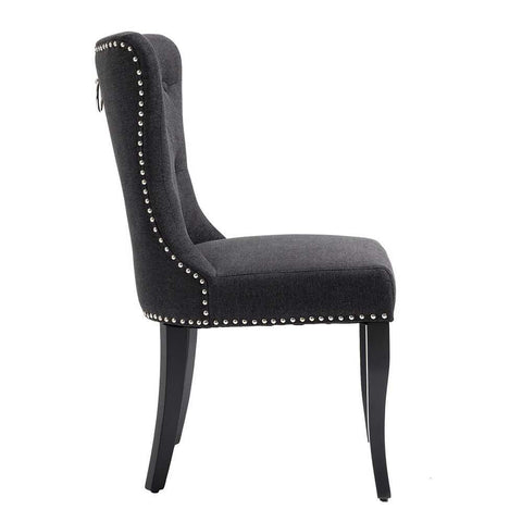 Lugano Dining Chair Set of 2 - Black - Dining Chairs - Eleganté