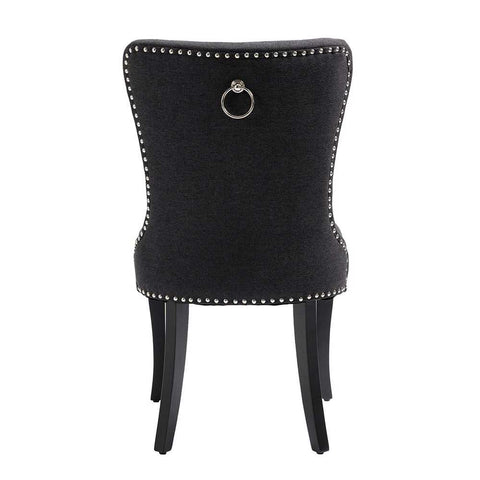 Lugano Dining Chair Set of 2 - Black - Dining Chairs - Eleganté