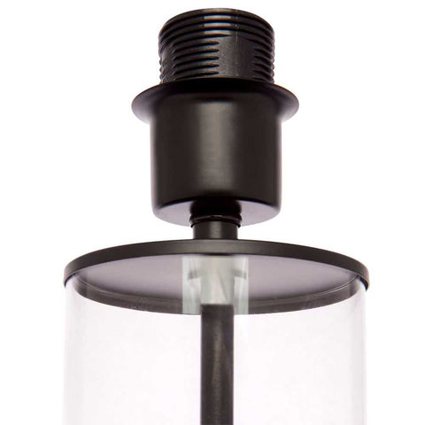 East Side Table Lamp - Black w White Shade - East Side Table Lamp - Black w White Shade - Eleganté