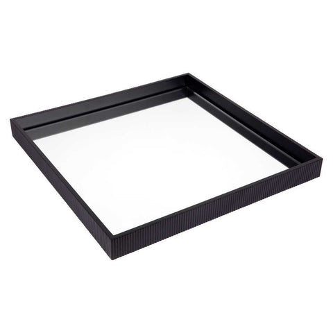 Miles Mirrored Tray - Large Black - Trays - Eleganté