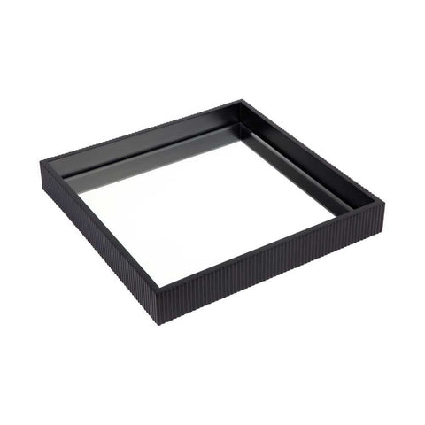 Miles Mirrored Tray - Small Black - Trays - Eleganté