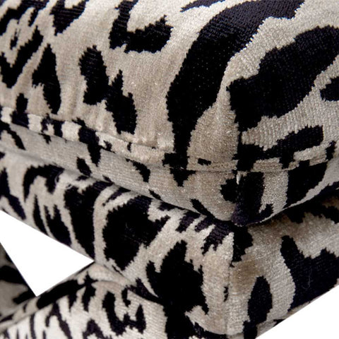 Candace Stool - Leopard Chenille *LIMITED EDITION* - Ottomans and Stools - Eleganté