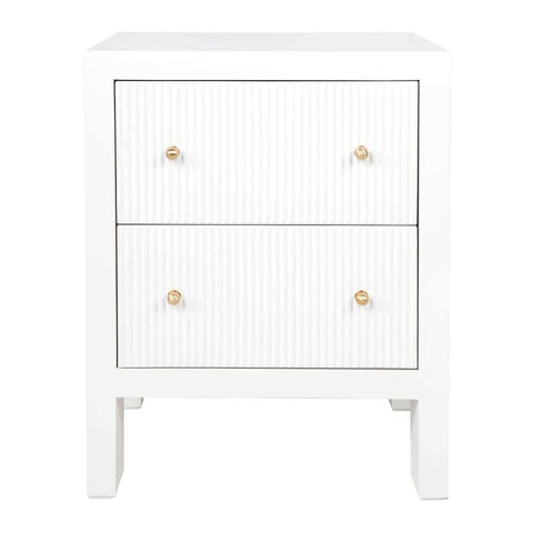Ariana Bedside Table - Small White - Bedside Tables - Eleganté