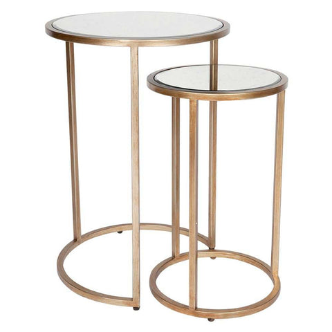 Serene Nesting Side Tables - Antique Gold - Side Tables - Eleganté