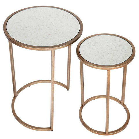 Serene Nesting Side Tables - Antique Gold - Side Tables - Eleganté