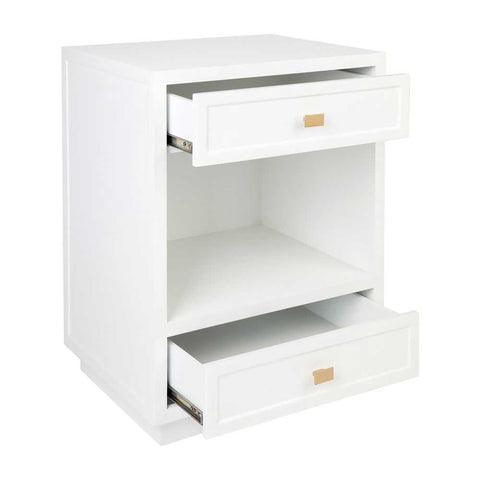Logan Bedside Table - Small White Set of 2 - Bedside Tables - Eleganté