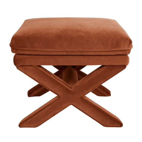 Candace Stool - Caramel Velvet - Ottomans and Stools - Eleganté
