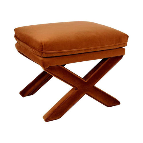 Candace Stool - Caramel Velvet - Ottomans and Stools - Eleganté