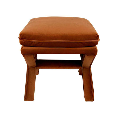 Candace Stool - Caramel Velvet - Ottomans and Stools - Eleganté