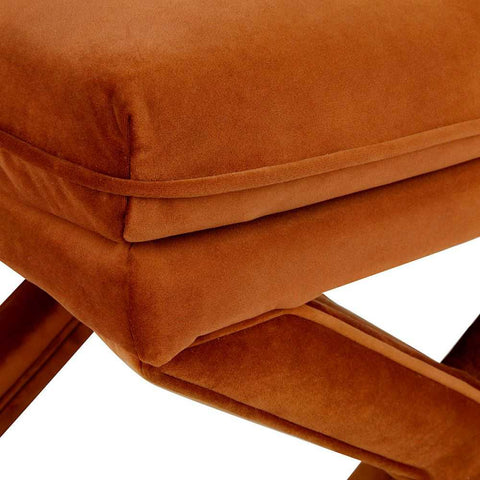 Candace Stool - Caramel Velvet - Ottomans and Stools - Eleganté