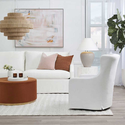 Picasso Table Lamp - Natural w White Shade - Picasso Table Lamp - Natural w White Shade - Eleganté