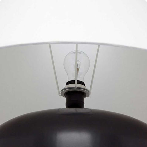 Picasso Table Lamp - Black w White Shade - Picasso Table Lamp - Black w White Shade - Eleganté