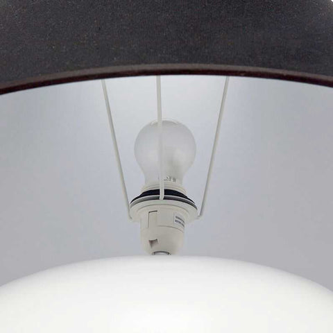 Picasso Table Lamp - White w Black Shade - Picasso Table Lamp - White w Black Shade - Eleganté