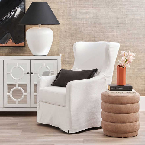 Picasso Table Lamp - White w Black Shade - Picasso Table Lamp - White w Black Shade - Eleganté