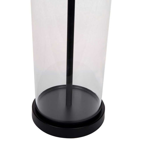 Left Bank Table Lamp - Black w Navy Shade - Left Bank Table Lamp - Black w Navy Shade - Eleganté