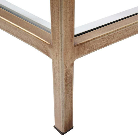 Cocktail Glass Square Side Table - Antique Gold - Side Tables - Eleganté
