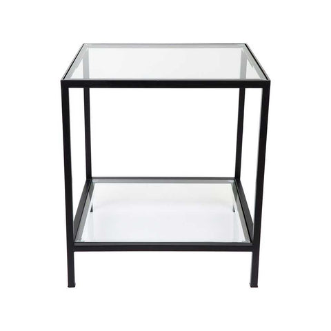 Cocktail Glass Square Side Table - Black - Side Tables - Eleganté