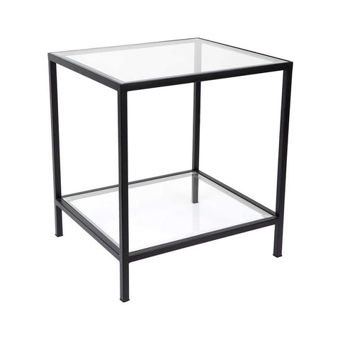 Cocktail Glass Square Side Table - Black - Side Tables - Eleganté