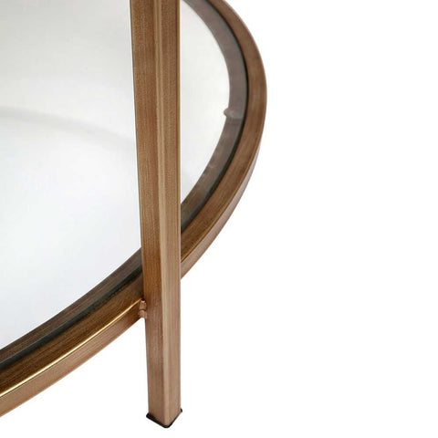 Cocktail Glass Round Coffee Table - Antique Gold - Coffee Tables - Eleganté