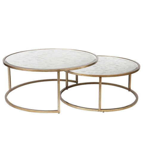 Serene Nesting Coffee Tables - Antique Gold - Coffee Tables - Eleganté