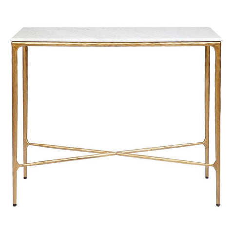Heston Marble Console Table - Small Brass - Console Tables - Eleganté