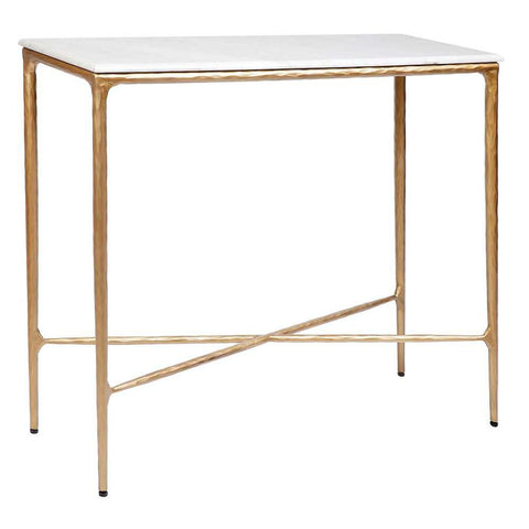 Heston Marble Console Table - Small Brass - Console Tables - Eleganté