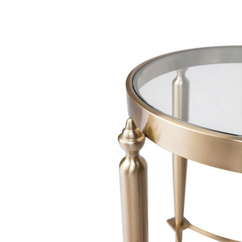 Jak Glass Side Table - Gold - Side Tables - Eleganté